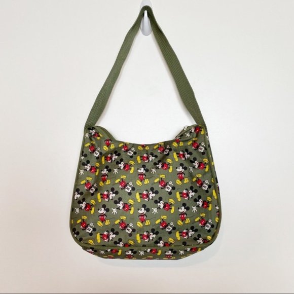 Disney Handbags - Disney Mickey Mouse Green Ripstop Bag Olive Green